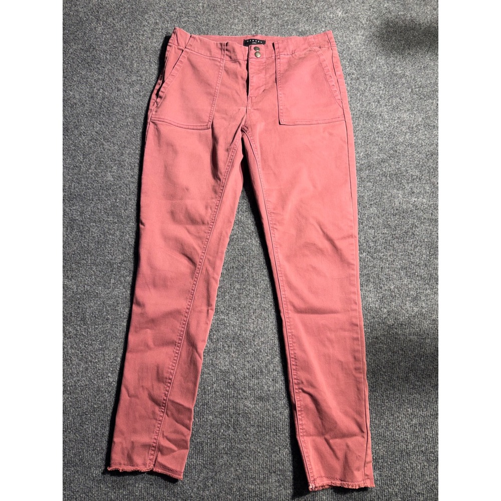Tinsel Womens Pink Utility Patch Pocket Raw Hem Slim Fit Pants Size‎ 26